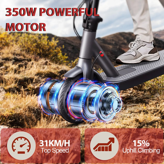 JUICEASE E1 Pro Electric Scooter 350W Motor 500W Peak Power Folding Electric Kick Scooter 36V7.8AH 5.2 Chips 25KM Range EScooter