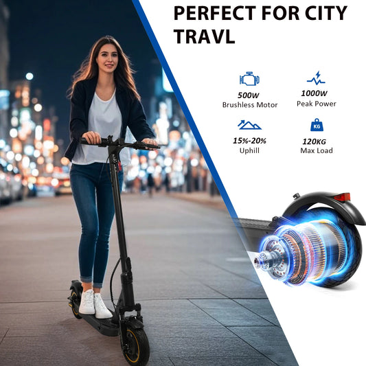 2025 Upgrate AOVOPRO TX01 Smart APP Electric Scooter 350W/500W Powerful Motor 36V25-45KM Range Adults EScooter with Dual Brake