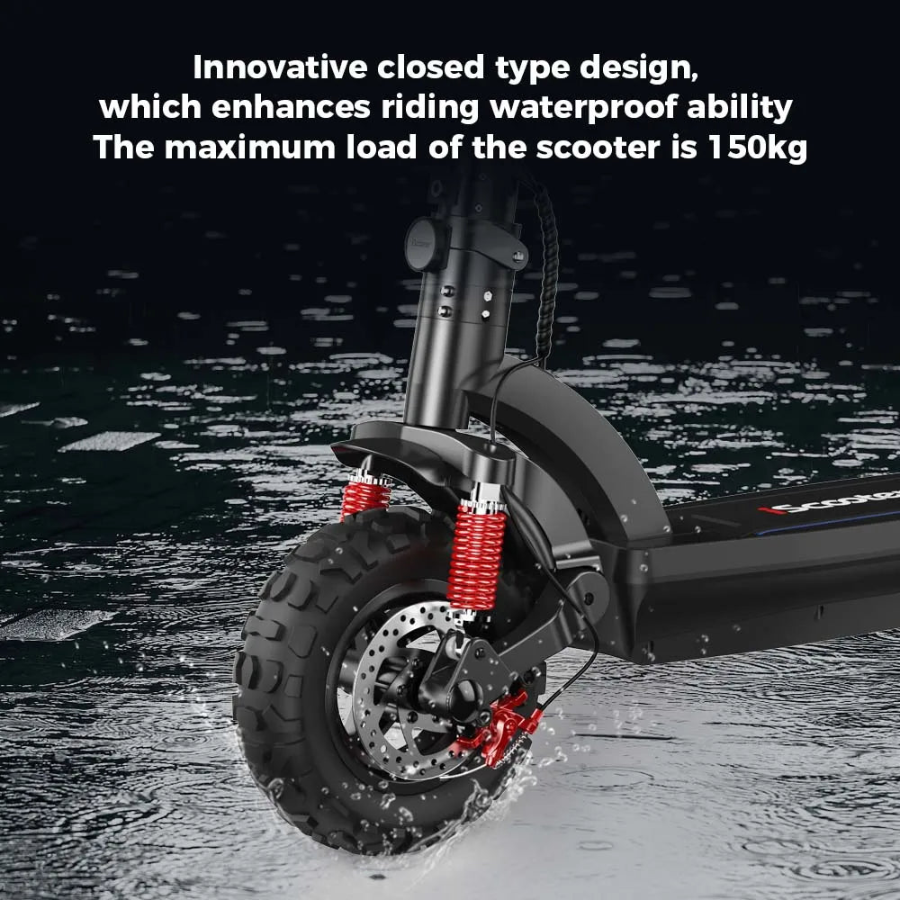 iScooter Electric Scooter 11inch Off-Road 48V17.5Ah 1000W Rear-Wheel Drive Scooter Max Speed 45km/h Range 65km Foldable eScooter