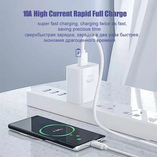 NNBILI 1-3PCS 10A 100W Type C Super Fast Charging Cable Data Cord For Huawei OPPO vivo Quick Charing,not iPhone、xiaomi、samsung