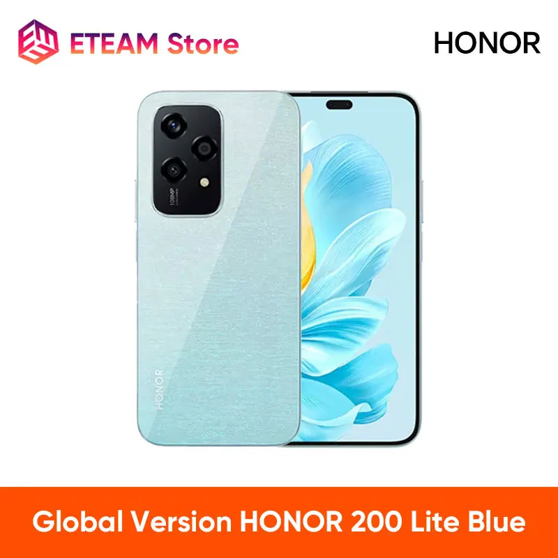 2024 Global Version HONOR 200 Lite 256GB ROM 5G Smartphone 200Lite Dimensity 6080 6.7'' 90Hz AMOLED Display 108MP Main Camera