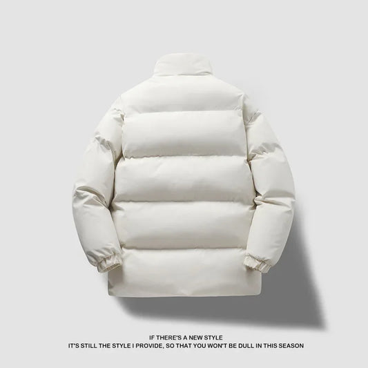 New Winter Thickened Men's Sportswear Long Sleeve Stand Collar Cotton Jacket Warm Comfortable Casual Cotton Clothes