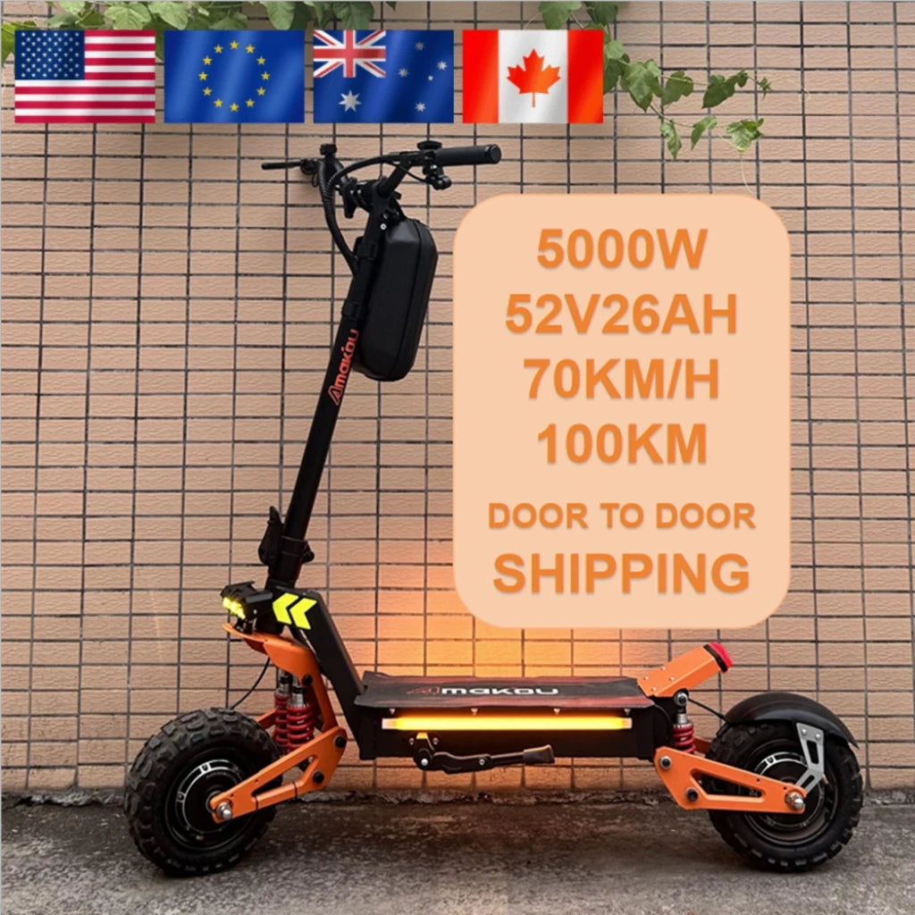 TOURSOR X5 11Inch 6000W Dual Motor Electric Scooter 85KM/H 120KM Long Range Off Road Foldable Electric Kick Scooter for adult