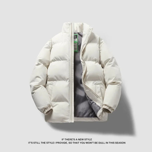 Couple Thickened Cotton Jacket Stand Collar Men's Fashionable Winter Outerwear Casual Loose Fit Chinese Brand Large Size