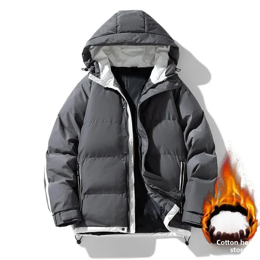 Men's Thickened Cotton Jacket Hot Sale Of The Season Winter New Style Casual Short Coat Windproof Warm Hooded Outdoor Leisure Ou