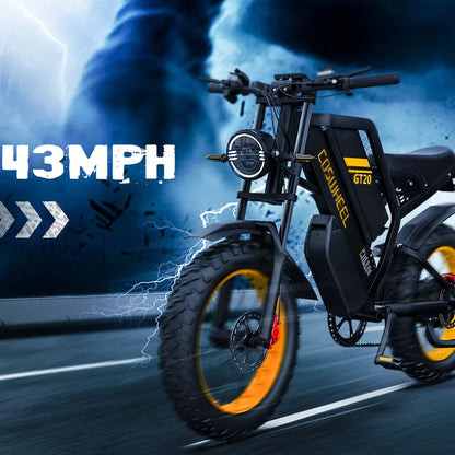 Coswheel Electric bike 2000W GT20 MAX Motorcycle 60V 40AH Samsung Dual Battery Mountain bikes Electric Dirt Bike Fat Tires Ebike
