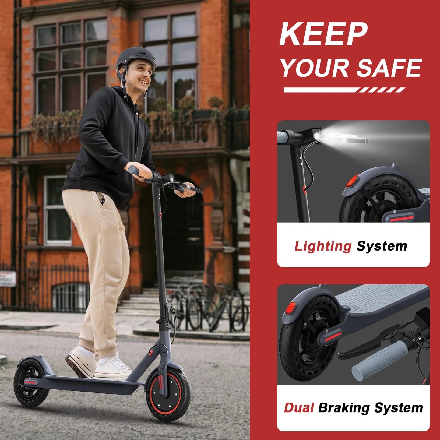 JUICEASE E1 Pro Electric Scooter 350W Motor 500W Peak Power Folding Electric Kick Scooter 36V7.8AH 5.2 Chips 25KM Range EScooter