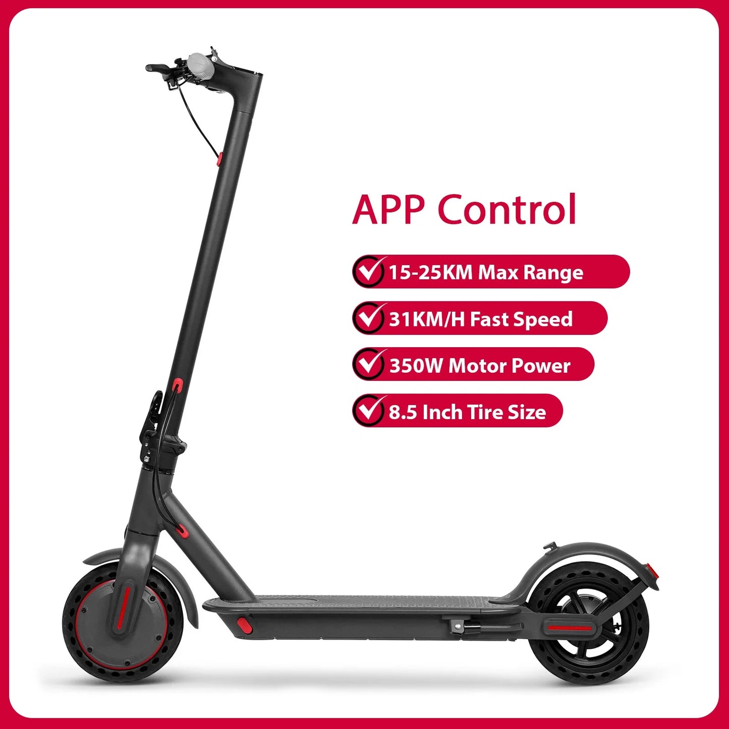 JUICEASE 2025 Solid Tire Electric Scooter 8.5/10 Inch 25/35KM Range Waterproof Escooter 31/35KM/H Fast Speed Scooter Electric