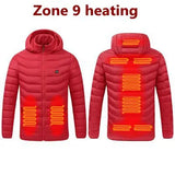 Men's parka Winter Warm USB Heating Jackets Smart Thermostat Pure Color Hooded Heated Clothing male bobojaco Warm padded jacket