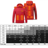 Men's parka Winter Warm USB Heating Jackets Smart Thermostat Pure Color Hooded Heated Clothing male bobojaco Warm padded jacket