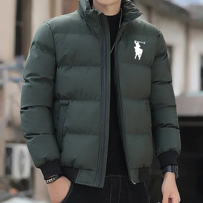 2025 Fashion Autumn/Winter Zipper Cotton Jackets, Warm Cotton Padded Jackets, Cotton Padded Casual Winter Sportswear, Stand-up