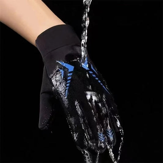 WRELS Autumn Winter Warm Cycling Gloves Waterproof Thermal Touch Screen Riding Cycling Skiing Non-slip Winter Bike Gloves Men