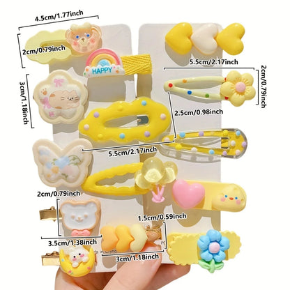 14 Pieces of Cute Yellow Hair Clips Are Sweet and Versatile