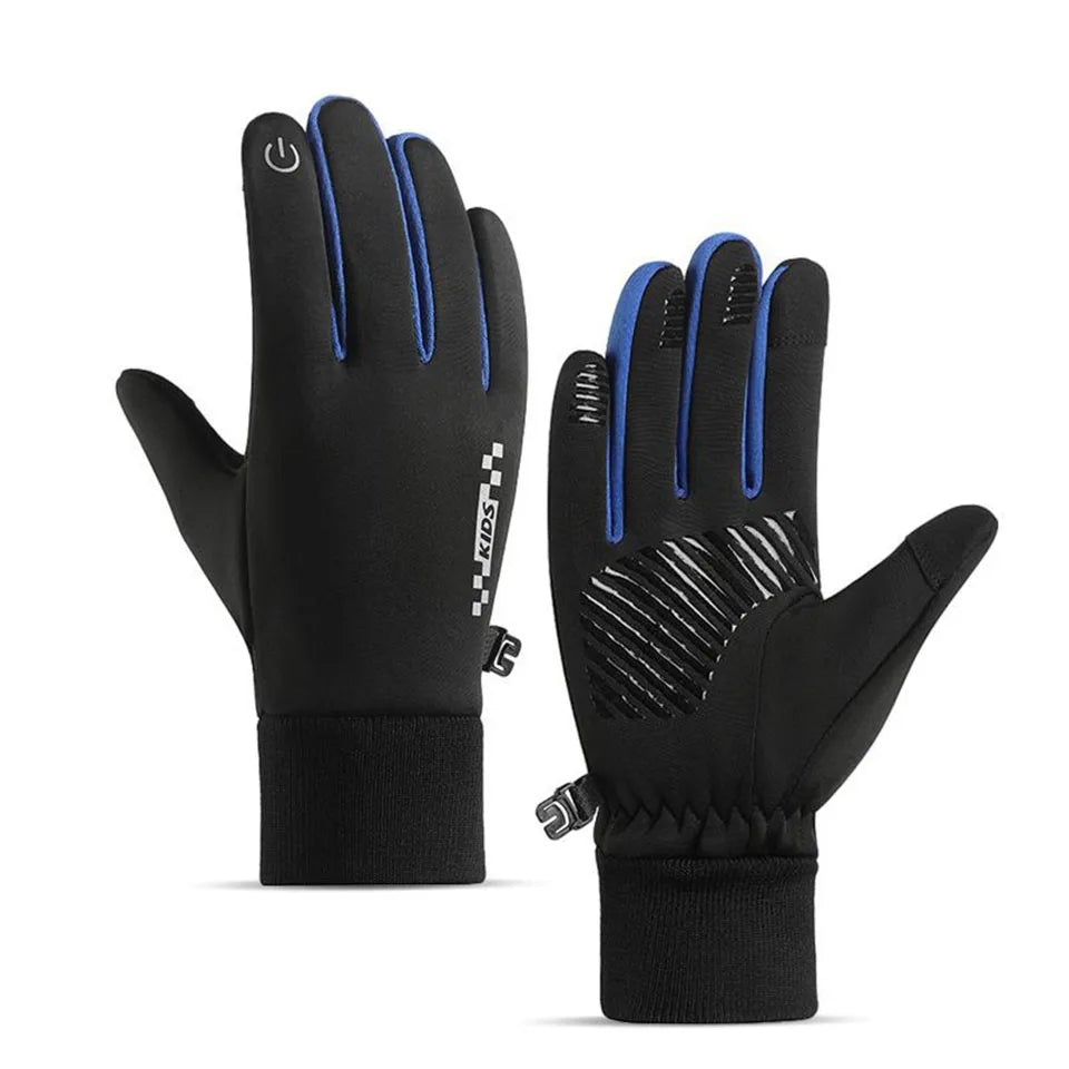 GTUBIKE Kids Winter Gloves,Touchscreen Anti-Slip Kids Cycling Gloves,Warm Windproof Kids Gloves,Sports Gloves Boys Girls