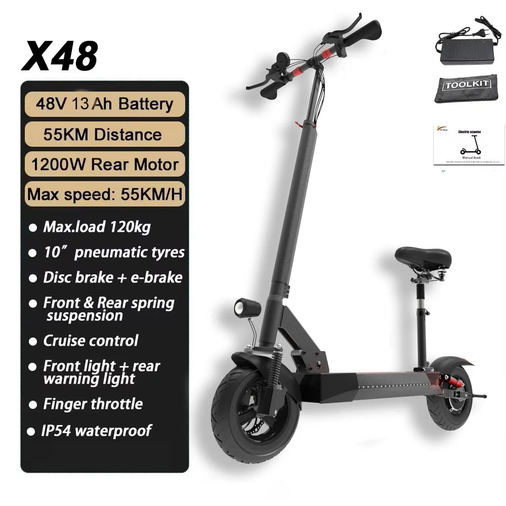 6000W Electric Scooter for Adults 85KM/H Max Speed Dual Motor 11" Off Road Tire E Scooter 30AH Lithium Battery Shock Absorption