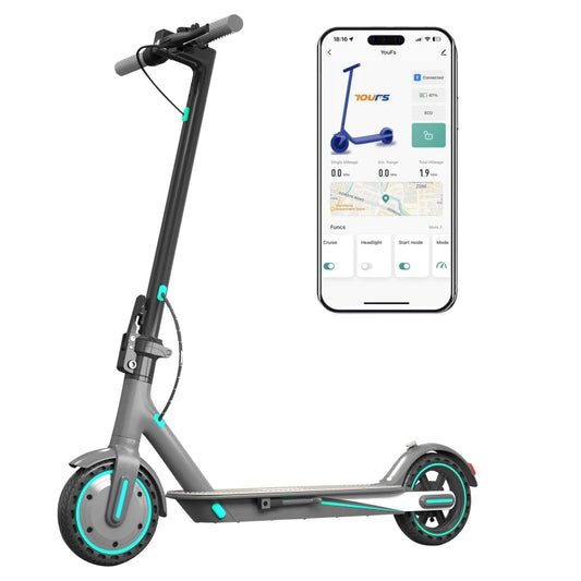 Electric Scooter | 8.5" Honeycomb Tires, 25KM Long-Range, APP Control, Dual Brakes, Portable Folding Adult Commuter E-Scooter