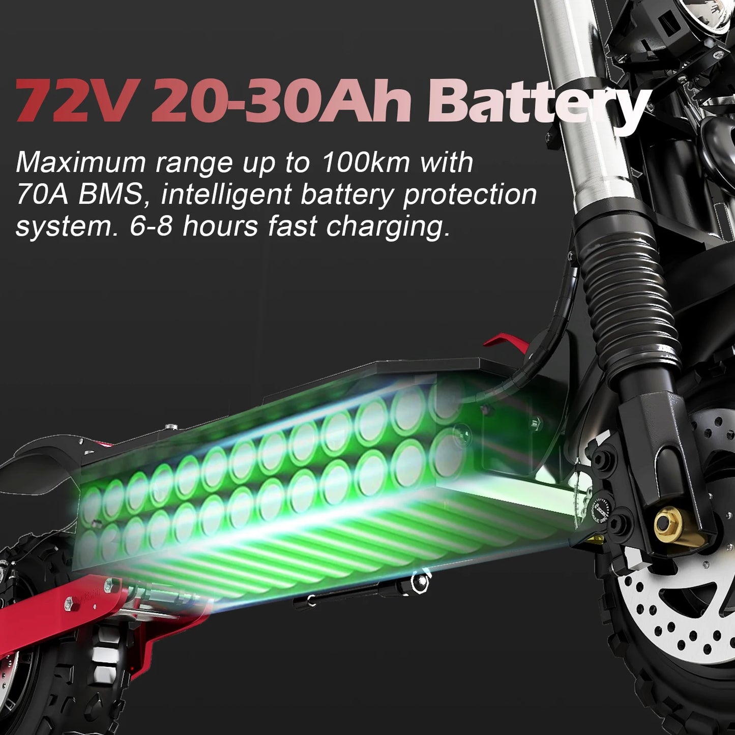 11inch Off Road Electric Scooter 85km/h Electric Scooter 72V 6000W Powerful Dual Motor E-Scooter for Adults Remote Control