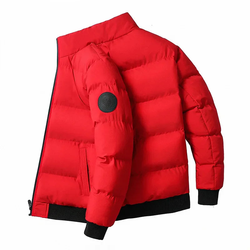 Men's Winter Thickened Warm Cotton Jacket Stand Collar Casual Style Fashionable And Comfortable Cotton Outerwear