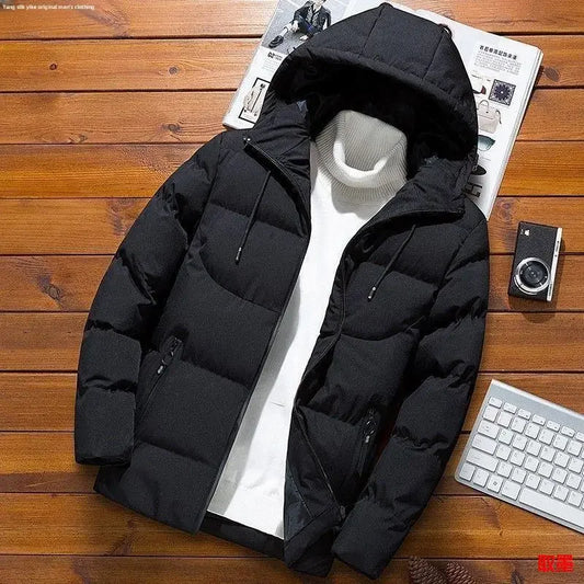 Hot Sale Of The Season New Fashionable Hooded Windproof Casual Cotton Jacket Thickened Men's Winter High-end Warmth Cotton Coat