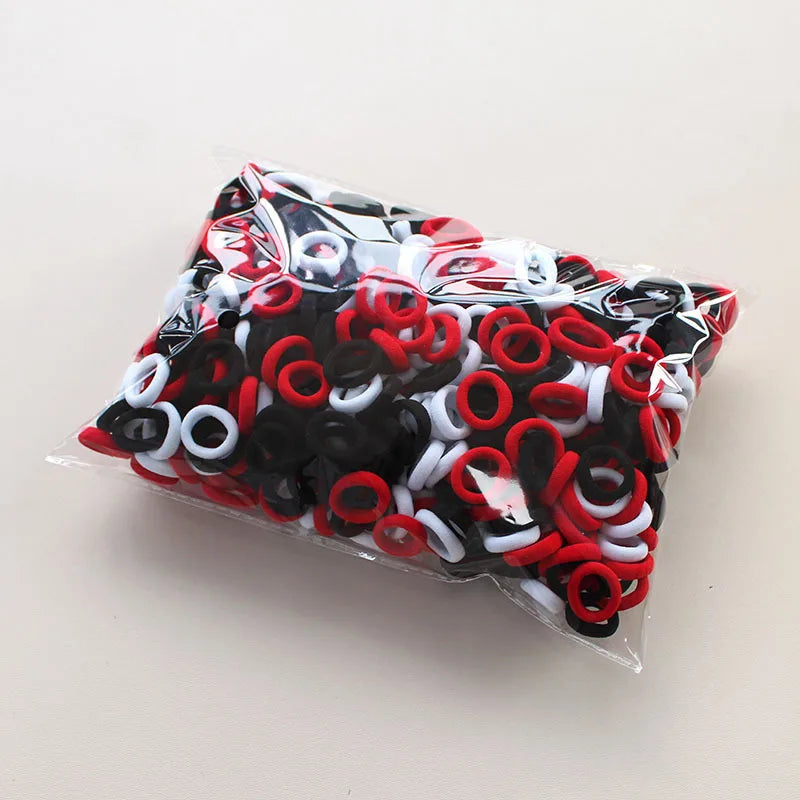 100/300/500Pcs Hair Bands for Children Colorful Nylon Scrunchie Hair Ties Rubber Band Kids Elastic Leagues Girl Hair Accessories