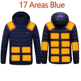 Men's parka Winter Warm USB Heating Jackets Smart Thermostat Pure Color Hooded Heated Clothing male bobojaco Warm padded jacket
