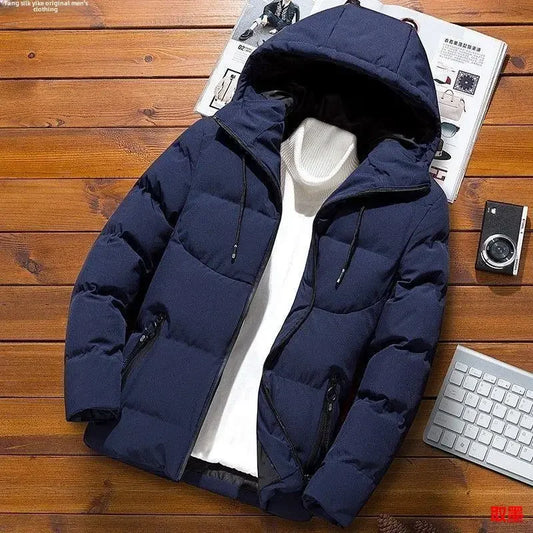 Hot Sale Of The Season New Fashionable Hooded Windproof Casual Cotton Jacket Thickened Men's Winter High-end Warmth Cotton Coat