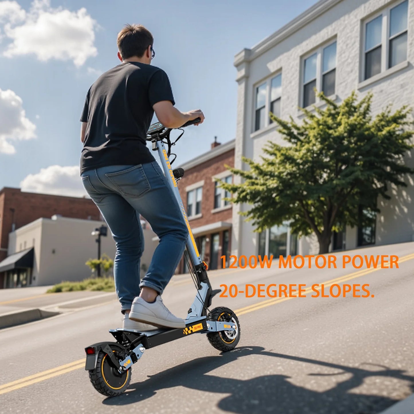 IWAFO IS2 Pro Electric Scooter for Adults with 1200W Motor and 48V16Ah Battery, 10-Inch All-Terrain Electric Scooter