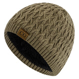 New Style Unisex Winter Hats Plush Fur Lined Men Women Warm Beanie Cap Casual CO Label Winter Ski Knitted Hats