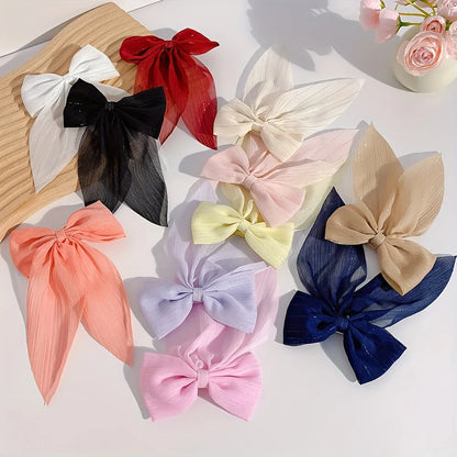 11 pieces of sweet bow hairpins that do not hurt hair, cute and versatile