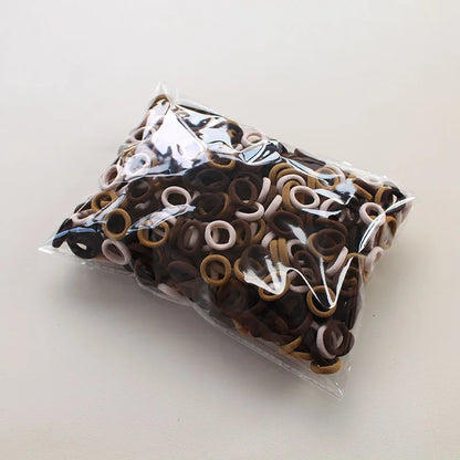 100/300/500Pcs Hair Bands for Children Colorful Nylon Scrunchie Hair Ties Rubber Band Kids Elastic Leagues Girl Hair Accessories