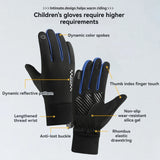 GTUBIKE Kids Winter Gloves,Touchscreen Anti-Slip Kids Cycling Gloves,Warm Windproof Kids Gloves,Sports Gloves Boys Girls