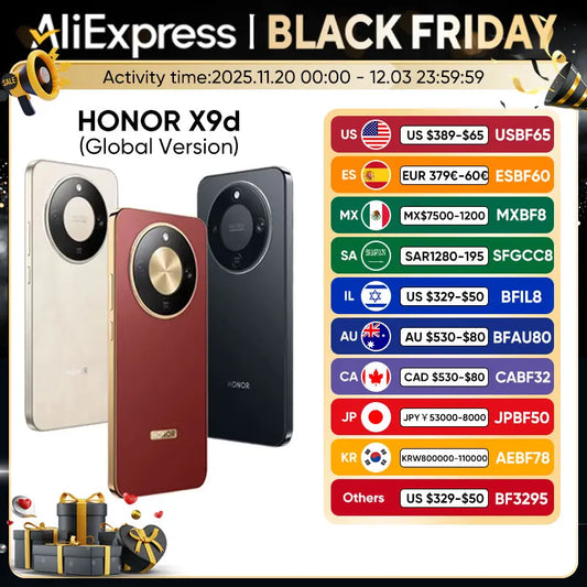 New HONOR X9d Global Version 5G Smartphone 8300mAh Li-ion Polymer Battery  6.79" 120Hz AMOLED Display 108MP AI Camera NFC IP69K