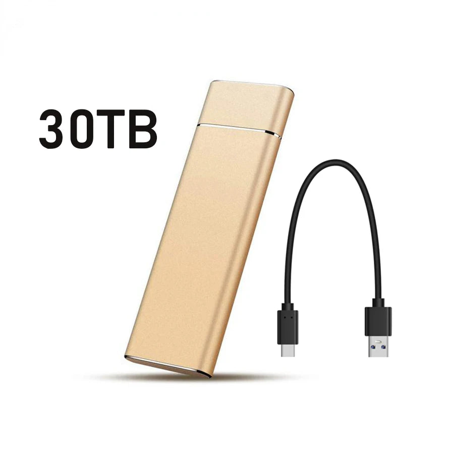 External 2TB/20TB/30TB Ssd High-Speed Solid State Drive Type-C/USB 3.1 Interface Portable Hard Disk for PC Laptop MAC