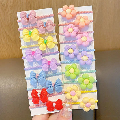 10pcs/Set Rubber Band for Children Cartoon Hair Band New High Elasticity Sweet Cute Baby Hair Rope Girls Hair Accessories