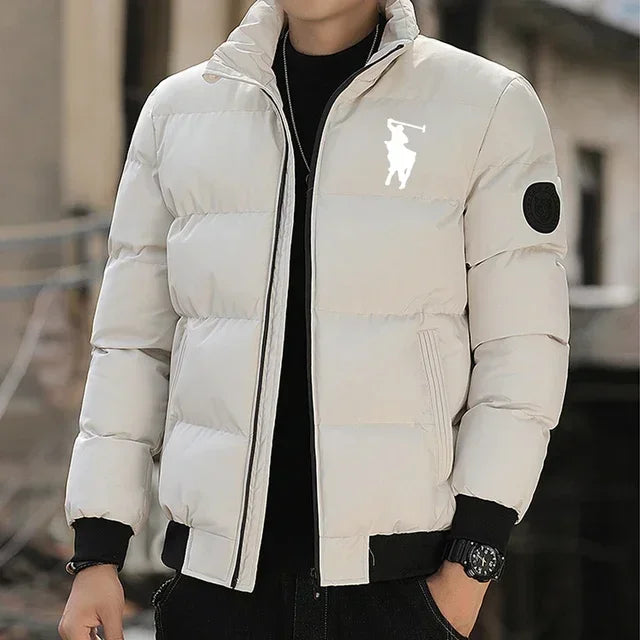 2025 Fashion Autumn/Winter Zipper Cotton Jackets, Warm Cotton Padded Jackets, Cotton Padded Casual Winter Sportswear, Stand-up