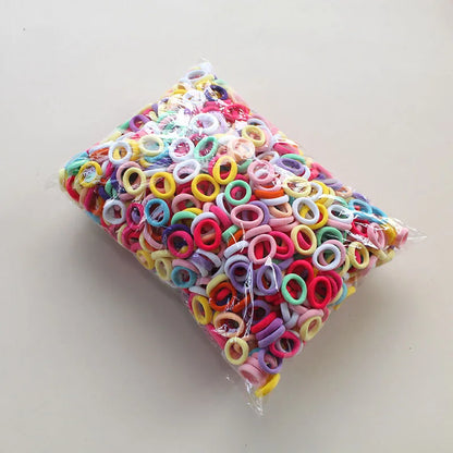 100/300/500Pcs Hair Bands for Children Colorful Nylon Scrunchie Hair Ties Rubber Band Kids Elastic Leagues Girl Hair Accessories