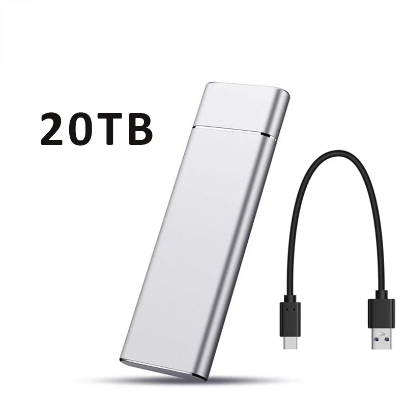 External 2TB/20TB/30TB Ssd High-Speed Solid State Drive Type-C/USB 3.1 Interface Portable Hard Disk for PC Laptop MAC