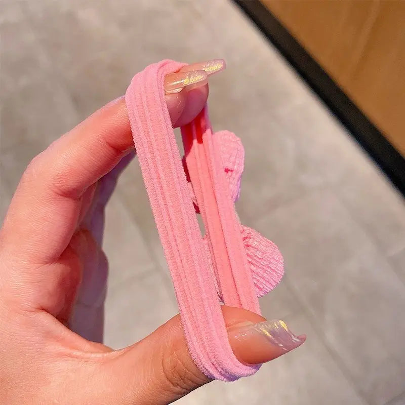 12PCS New Cut Hair Ties Princess Sweet Flower Bow Girls Women Elastic Hair Bands Hair Accessories Headwear Scrunchies