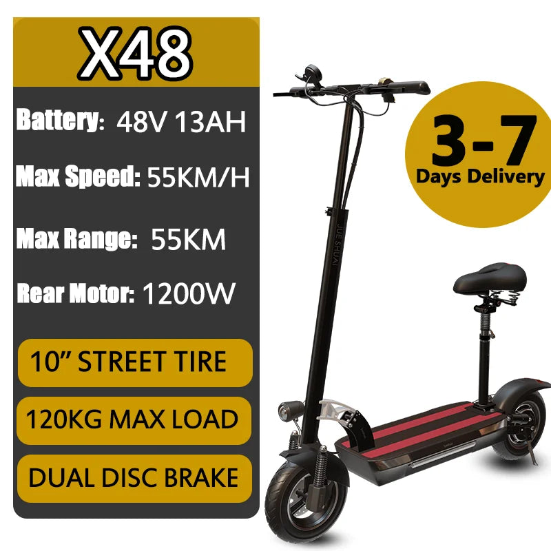 55-85KM/H Speed Electric Scooter 1200W-6000W Powerful Dual Motor E Scooter 100KM Long Range Scooter Electric for Adults