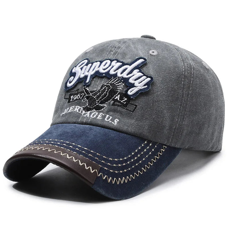 Unisex Sporty Cotton Washed Baseball Cap - Stylish ORIGINAL THE BLACK Letter Embroidery, Casual Sunshade for Outdoor Sports