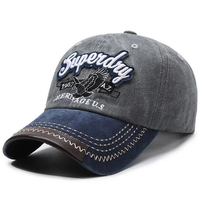 Unisex Sporty Cotton Washed Baseball Cap - Stylish ORIGINAL THE BLACK Letter Embroidery, Casual Sunshade for Outdoor Sports