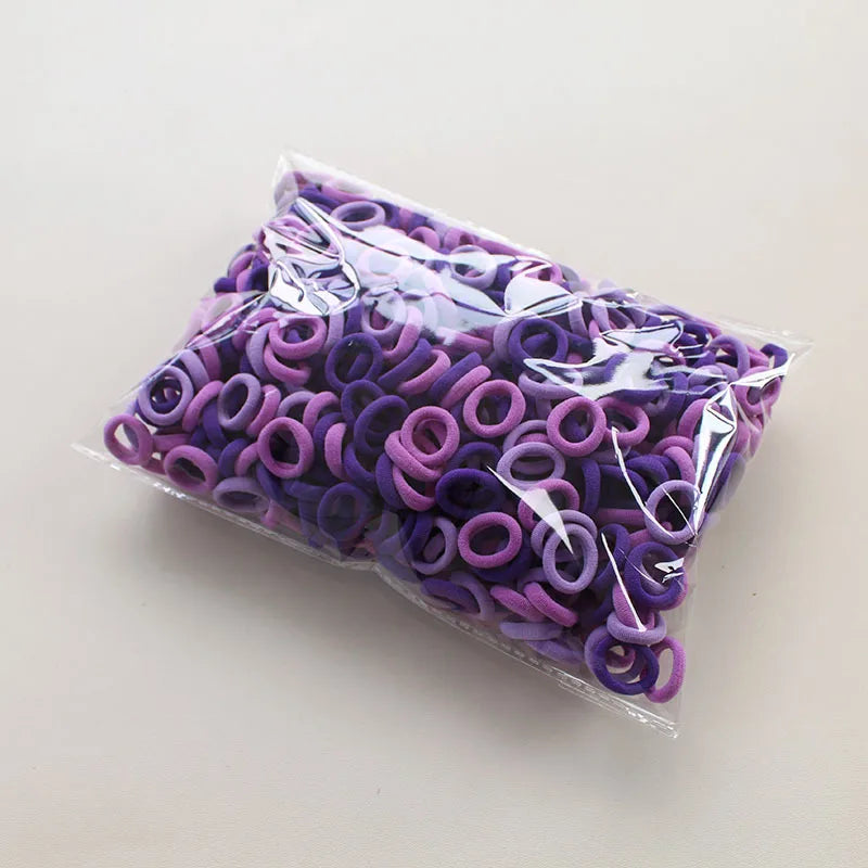100/300/500Pcs Hair Bands for Children Colorful Nylon Scrunchie Hair Ties Rubber Band Kids Elastic Leagues Girl Hair Accessories