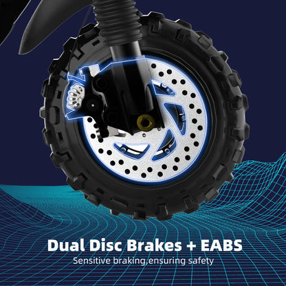 11inch Off Road Electric Scooter 85km/h Electric Scooter 72V 6000W Powerful Dual Motor E-Scooter for Adults Remote Control