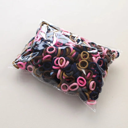 100/300/500Pcs Hair Bands for Children Colorful Nylon Scrunchie Hair Ties Rubber Band Kids Elastic Leagues Girl Hair Accessories