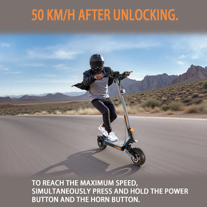 IWAFO IS2 Pro Electric Scooter for Adults with 1200W Motor and 48V16Ah Battery, 10-Inch All-Terrain Electric Scooter