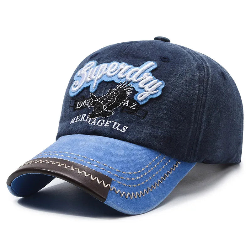 Unisex Sporty Cotton Washed Baseball Cap - Stylish ORIGINAL THE BLACK Letter Embroidery, Casual Sunshade for Outdoor Sports