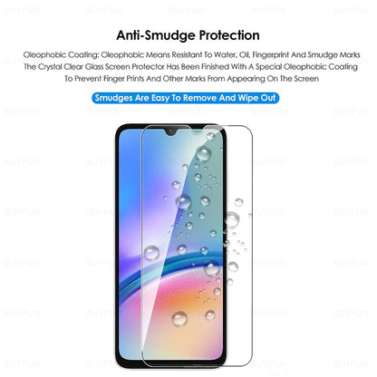 1-4Pcs Full Cover Tempered Glass For Samsung Galaxy A05s A05 A15 4G A25 A35 A55 5G A06 A16 A26 A36 A56 HD Cover Screen Protector