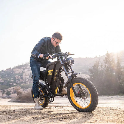 دراجة كهربائية Coswheel GT20 Pro 3000 واط 48 فولت 40 أمبير/ساعة دراجة كهربائية بمدى أقصى 145 ميلاً بإطارات سميكة دراجة جبلية كهربائية للبالغين على الطرق الوعرة 